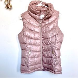 Calvin Klein Pink Metallic Puffer Vest